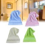 (Green, 74cm/29.13in) Cotton towels in four colors, comfortable and can clean face, body, or other areas.